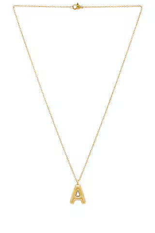 petit moments Bubble Initial Necklace in Gold from Revolve.com | Revolve Clothing (Global)