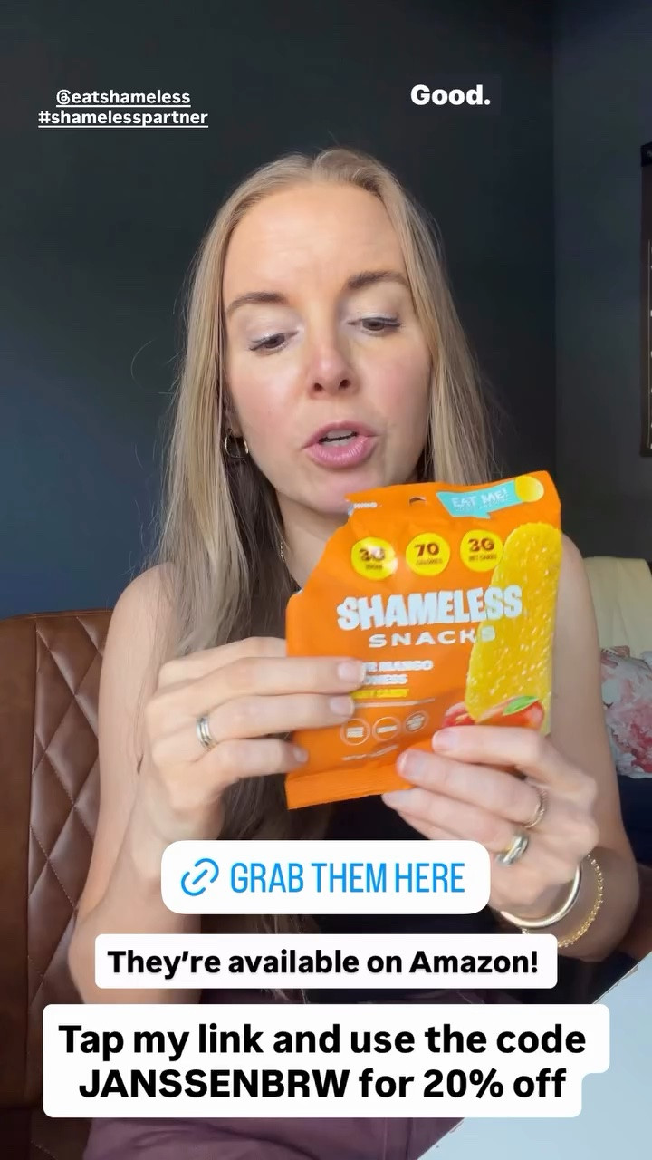 @eatshameless #shamelesspartner I still can’t believe they are low sugar (3g) and high fiber (26g)! 
use the code JANSSENBRW for 20% off