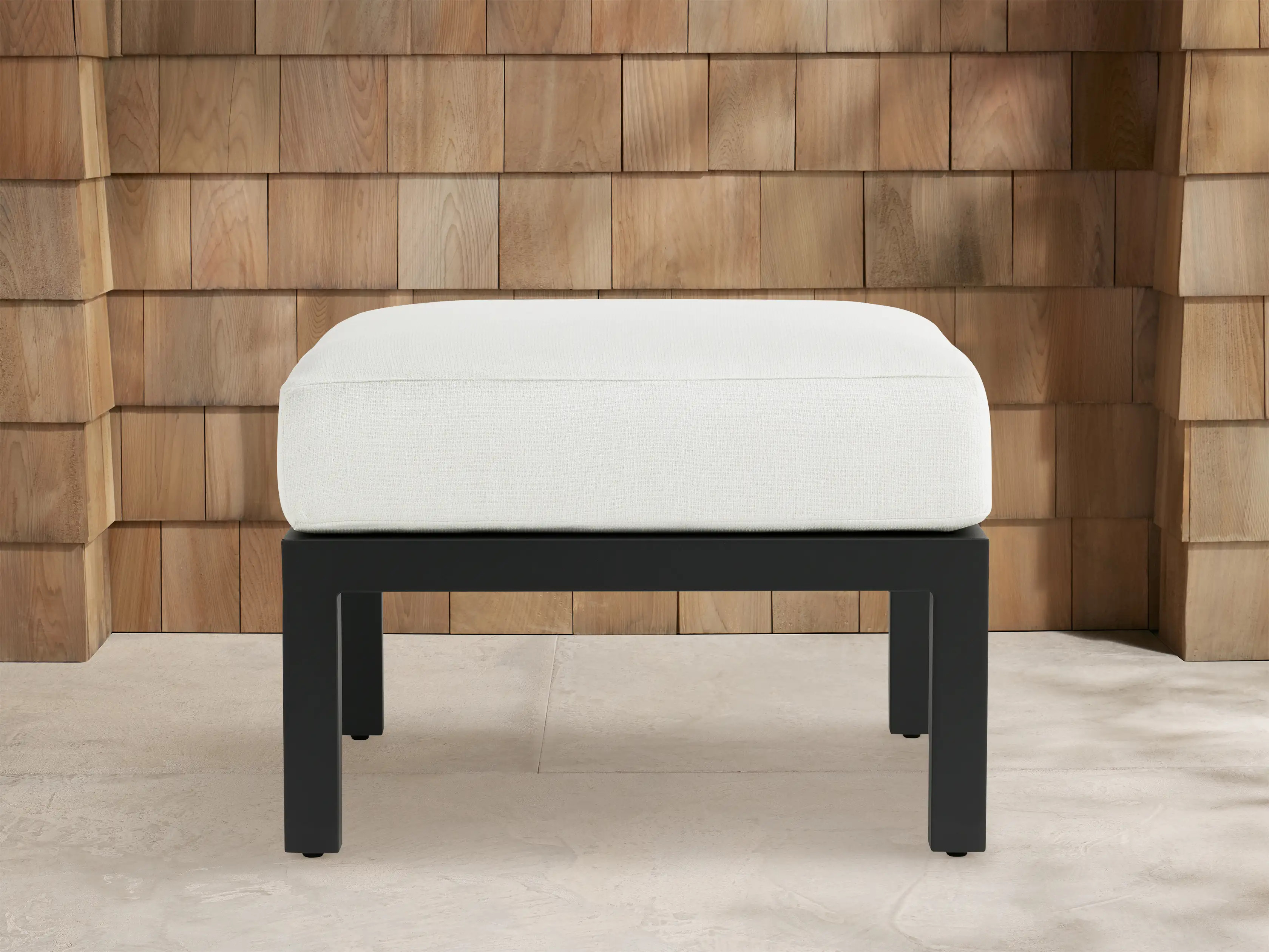 Montego Outdoor Aluminum Ottoman | Arhaus