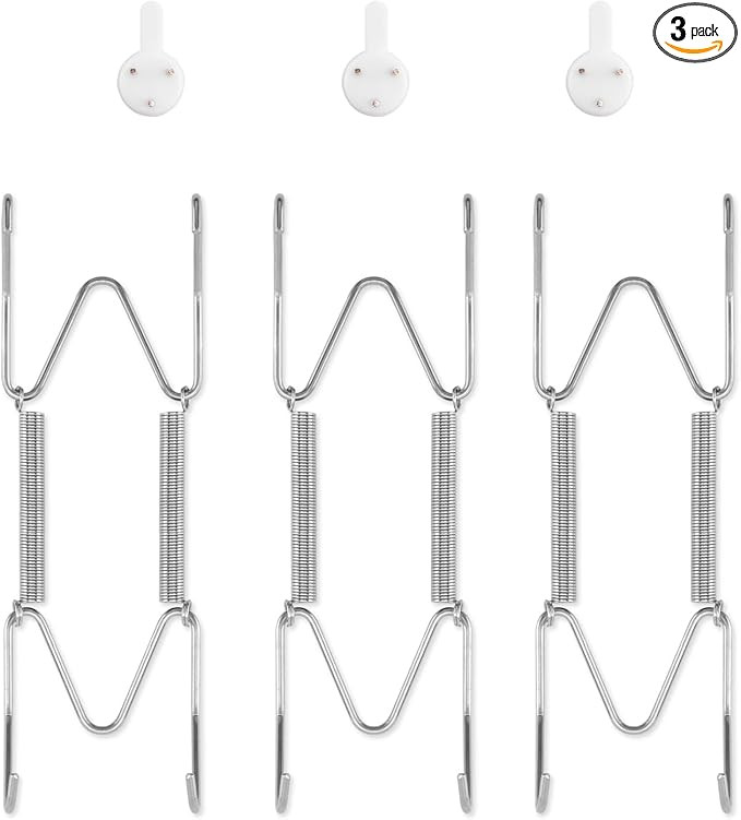 3 Pack Plate Hangers for The Wall, Suitable for 6-8 inch Art Plate, Stainless Steel Invisible Hea... | Amazon (US)