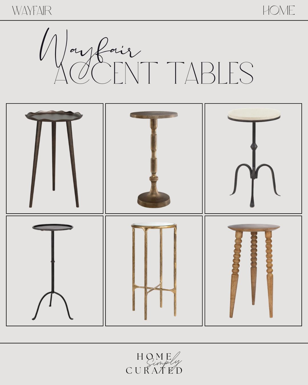 Wayfair accent tables that are currently trending! Shop these finds to update your living space!! 


home finds, accent table, living room, home furniture, wayfair, transitional home 

#LTKHome