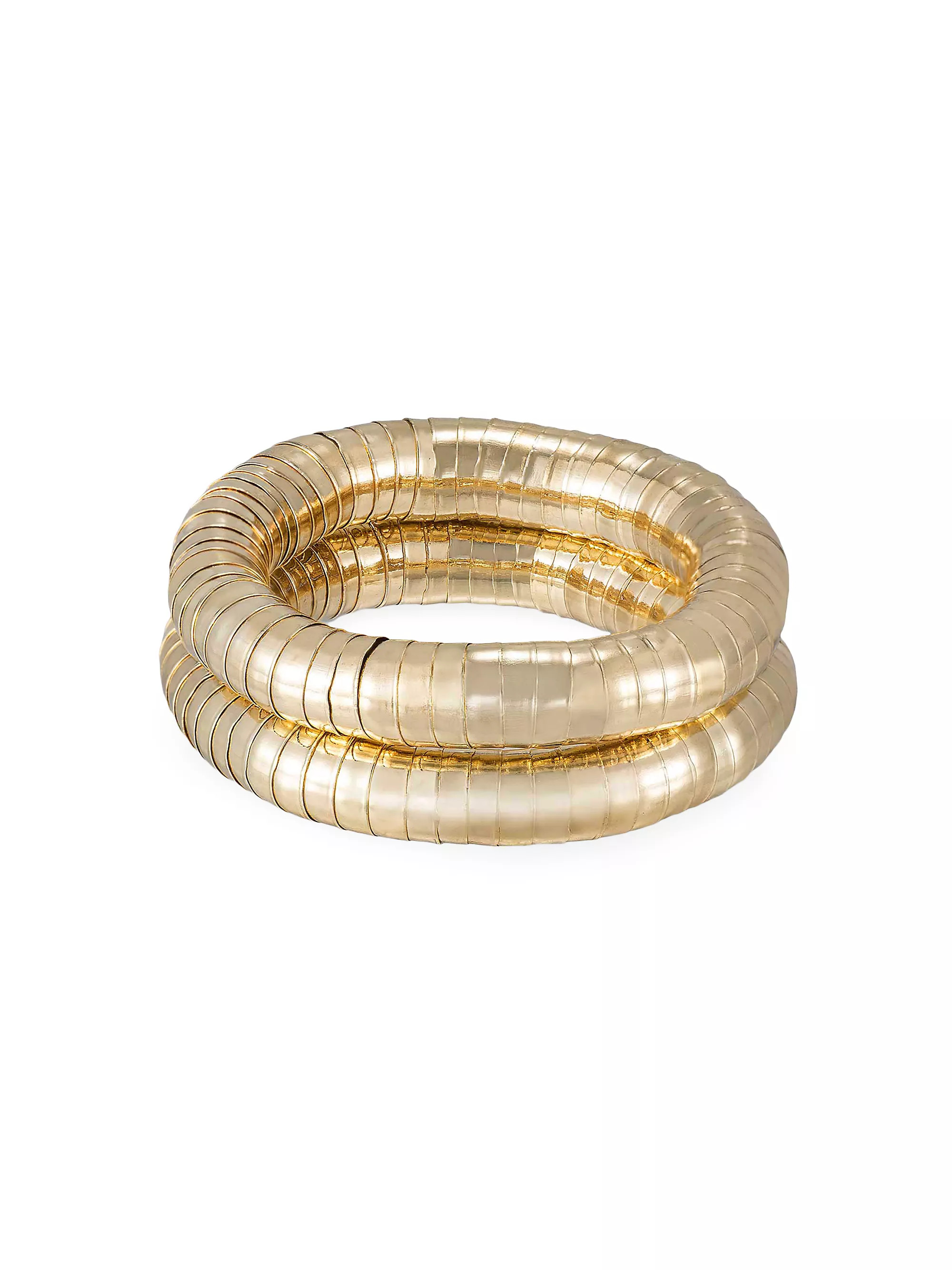Liquid 2-Piece 18K Gold-Plated Bracelet Set | Saks Fifth Avenue