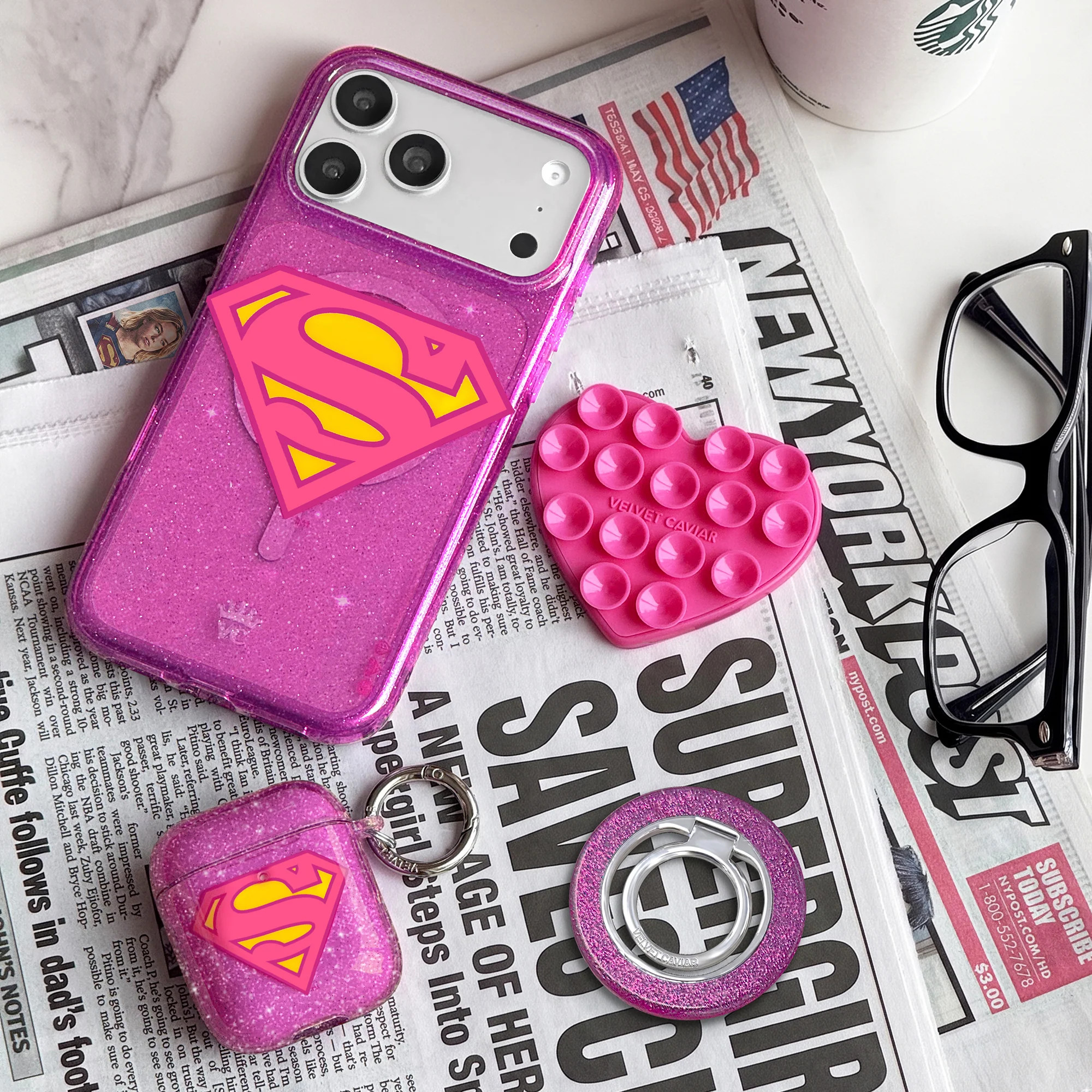 Supergirl Stardust Glitter iPhone Case | Velvet Caviar