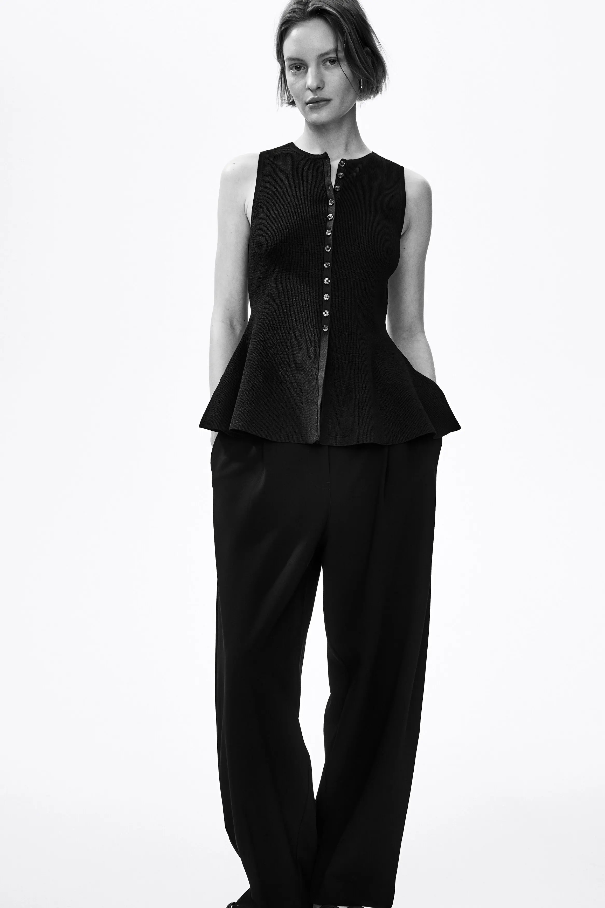 Rib-knit Peplum Waistcoat (Women) | Nordstrom | Nordstrom