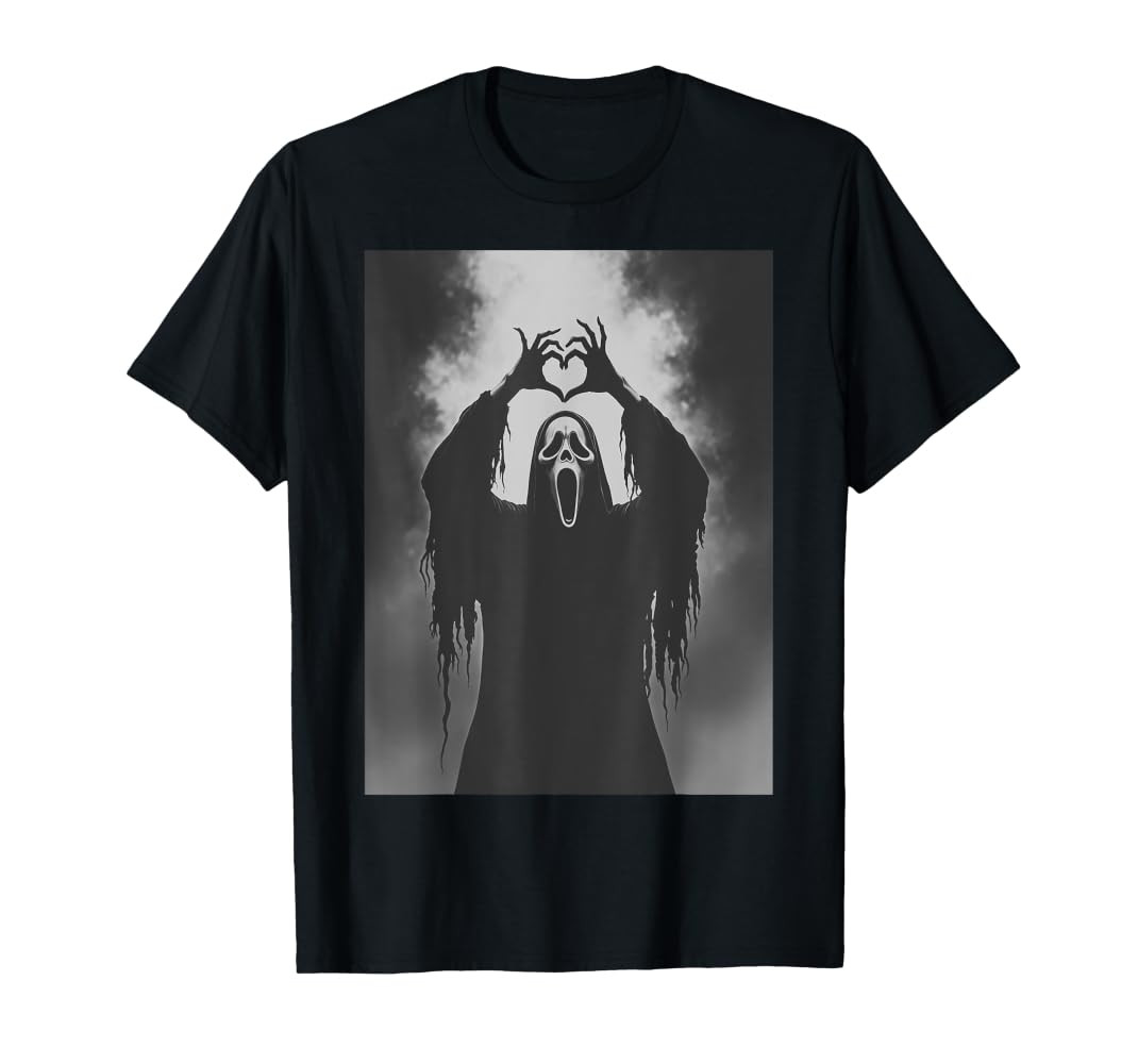 Scary Face Horror Poster Halloween T-Shirt | Amazon (US)