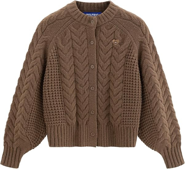 Aelfric Eden Chunky Cardigan Sweaters for Women Oversized Cable Knit Open Front Cardigans Long Sl... | Amazon (US)