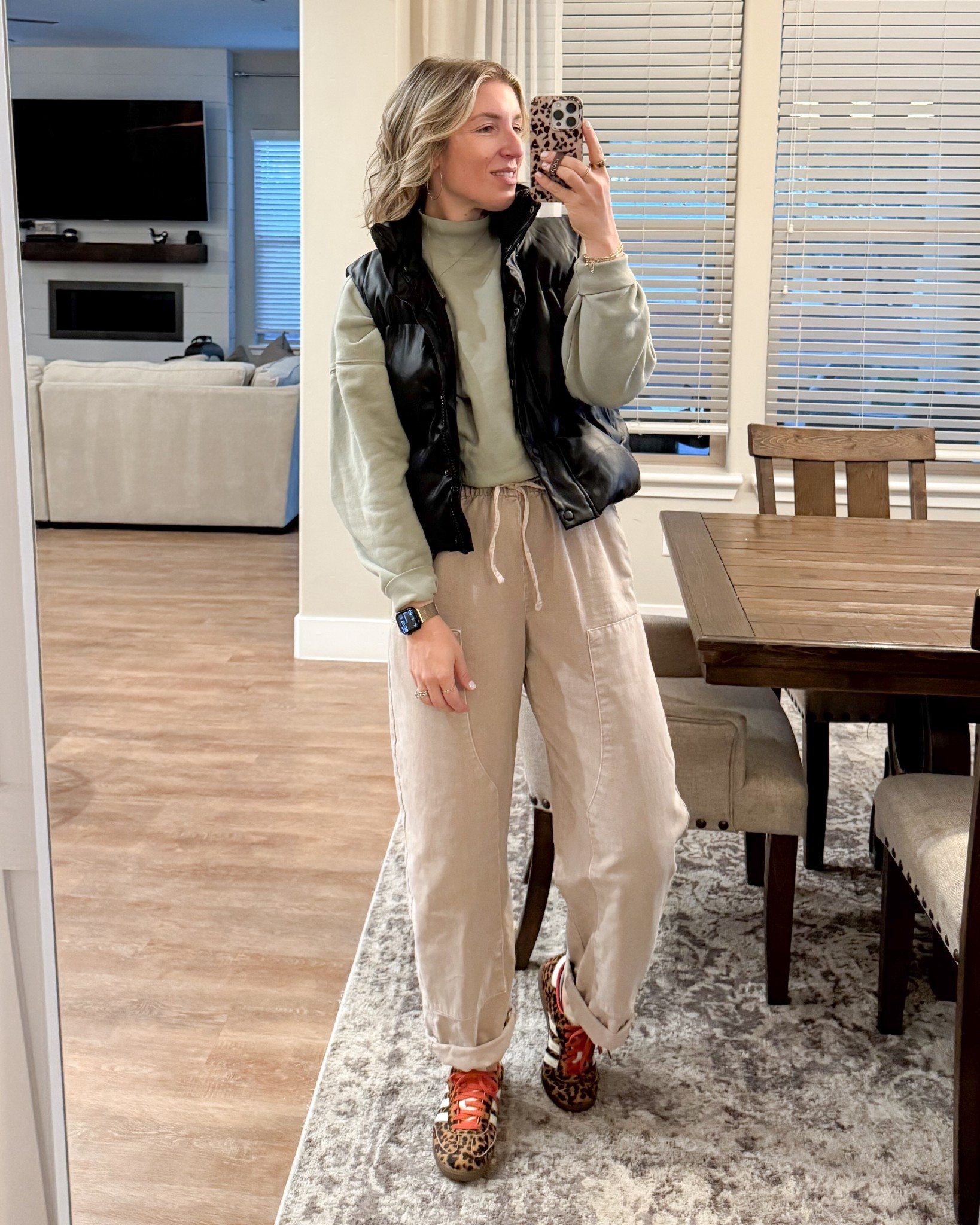 Love these detailed panel of these tie waist pants and always love a leopard shoe!!!

#LTKmomlife #LTKdayinmylife