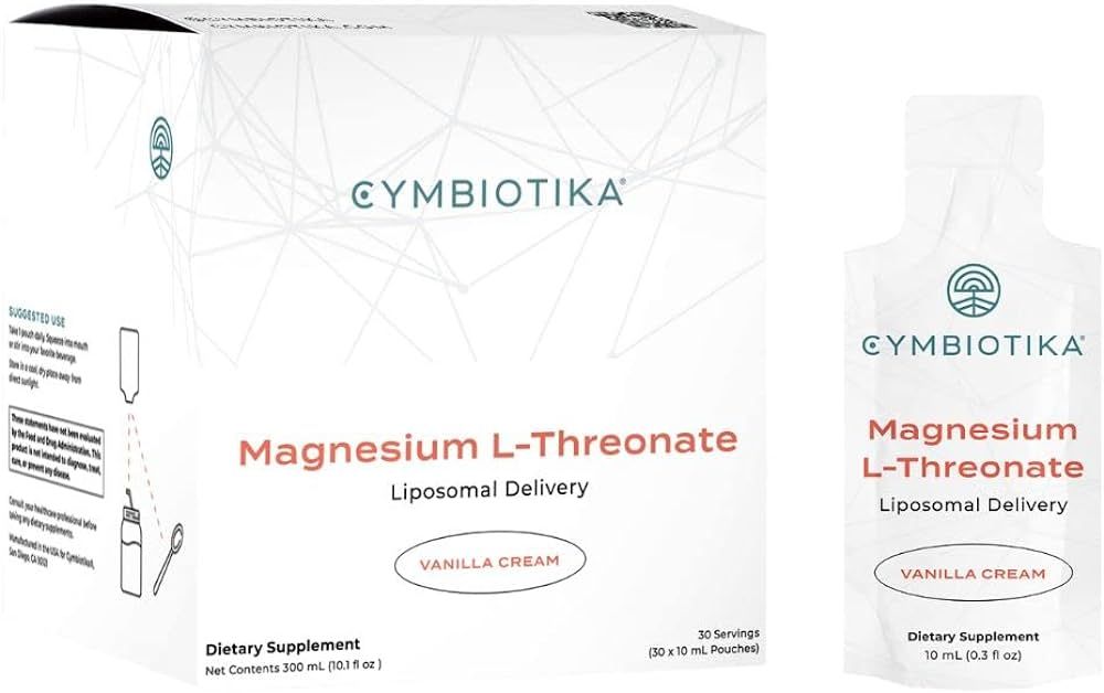 Cymbiotika Magnesium L-Threonate 1300mg, Focus Memory Brain Booster Supplement, Get Better Sleep,... | Amazon (US)