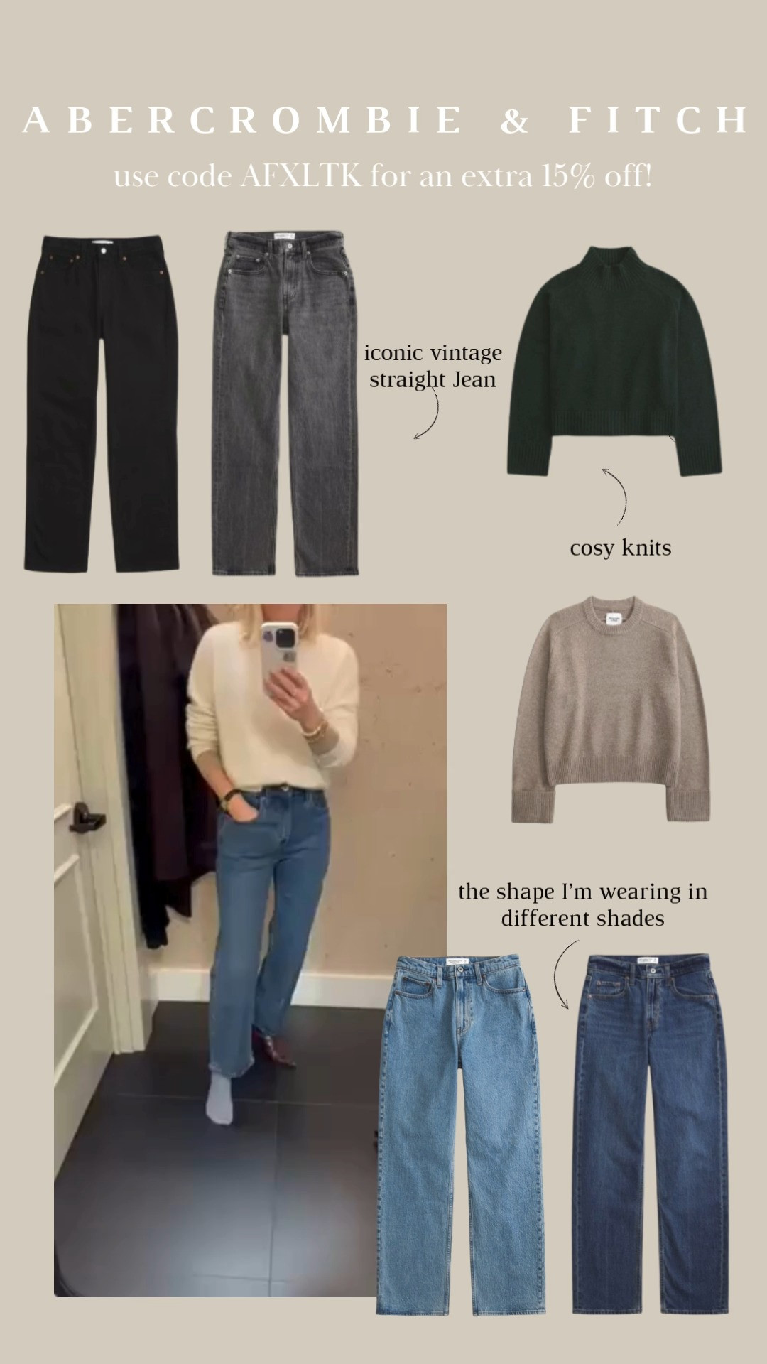 Abercrombie & Fitch Cyber Week Sale Up to 30% off everything on site and with this code AFXLTK you'll get an extra 15% off! 

 