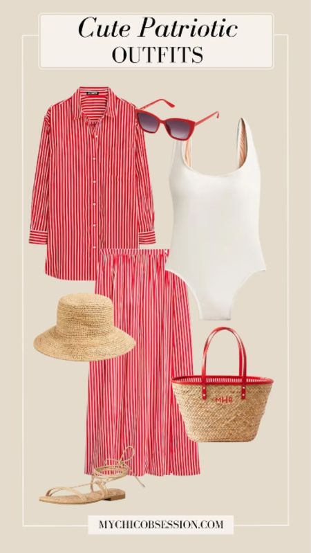 A matching set is the perfect way to instantly make your summer outfit look chic. Try this red set over a classic white one piece, a straw hat, a woven tote, and red sunglasses.

#LTKStyleTip #LTKSeasonal