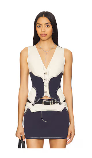 x REVOLVE Donella Vest in Navy | Revolve Clothing (Global)