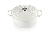 Le Creuset Enameled Cast Iron Signature Round Dutch Oven, 7.25 qt., White | Amazon (US)