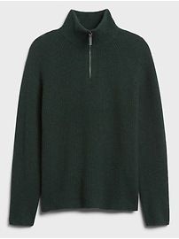 Italian Wool-Blend Half-Zip Sweater | Banana Republic (US)