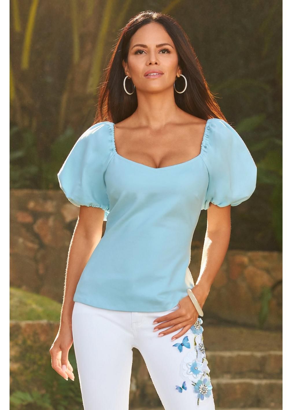 Sweetheart Neckline Ponte Top | Boston Proper