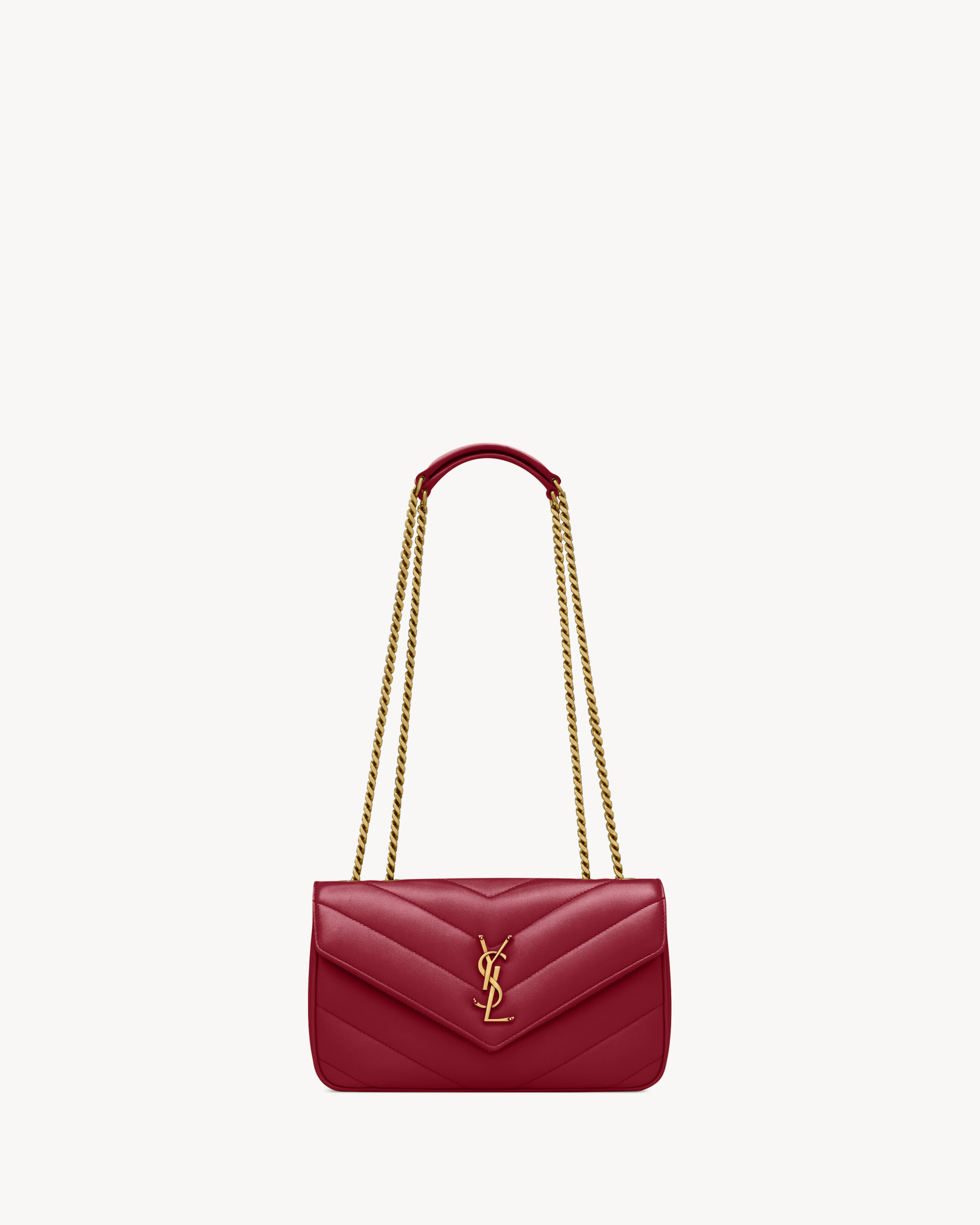 Saint Laurent Loulou Small In Matelassé Lambskin - Red - Women - One Size | Saint Laurent Inc. (Global)