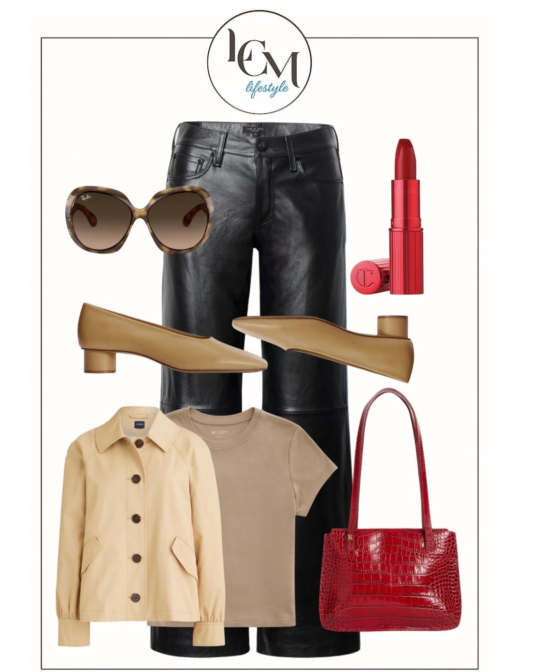 Office outfit formula: leather trousers + camel layers + a red bag for polish with personality.

#OfficeStyle #ChicWorkwear #ModernClassics #StyleEdit #LCMLifestyle

#LTKWorkwear #LTKootd #LTKOver40