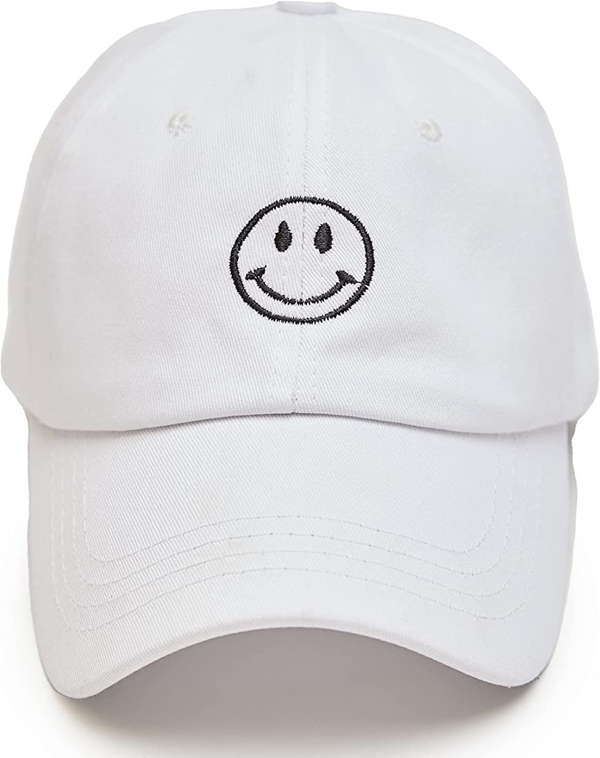 Smile Face Baseball Cap – Fashionable Embroidered Trucker Hat for Women. Trendy, Light Weight Adjust | Amazon (US)