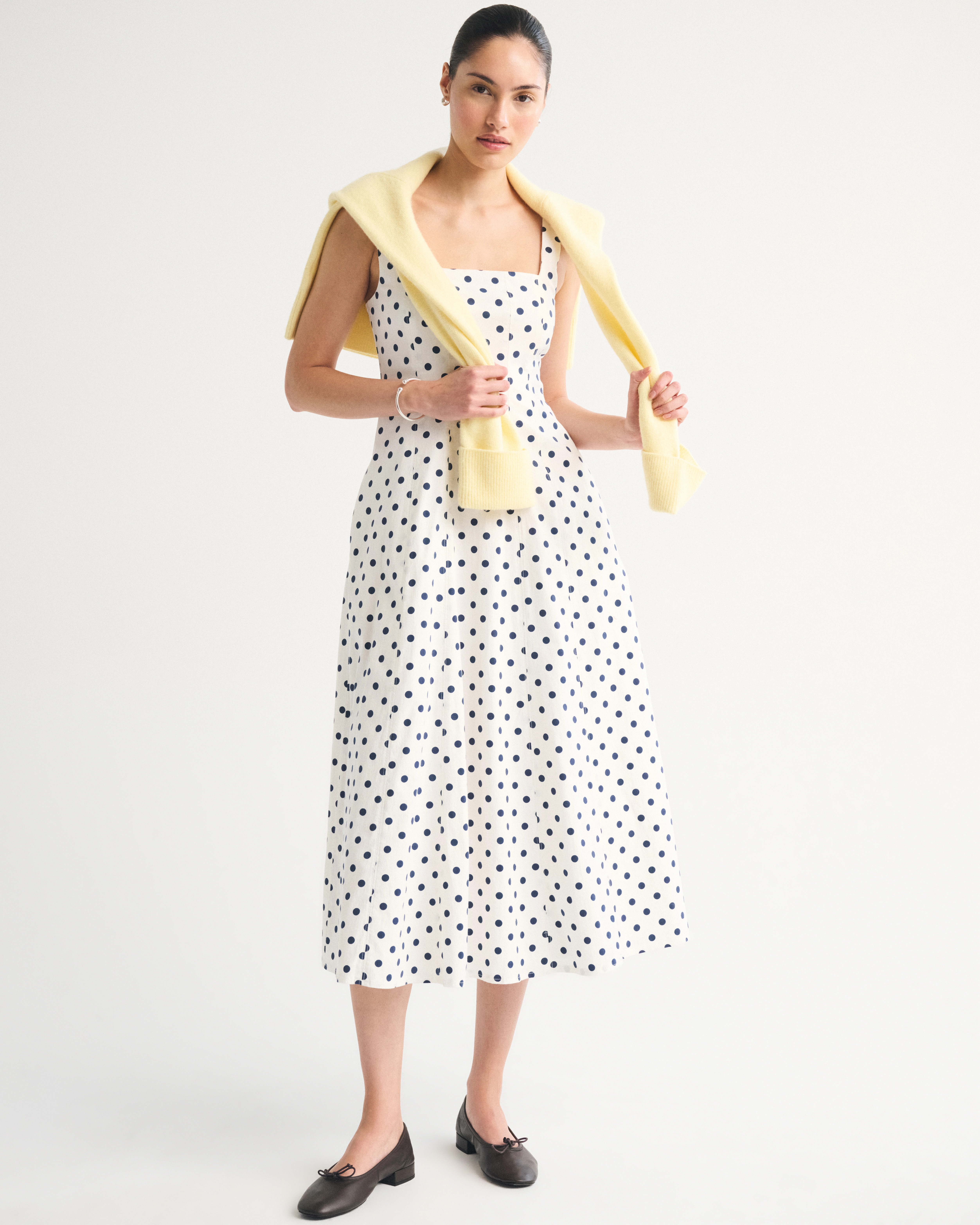 A&F Mila Midi Dress | Abercrombie & Fitch (US)