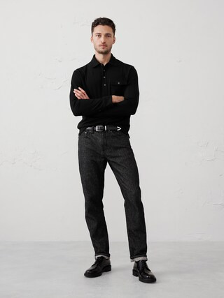 Honeycomb Pique Utility Polo | Banana Republic Factory