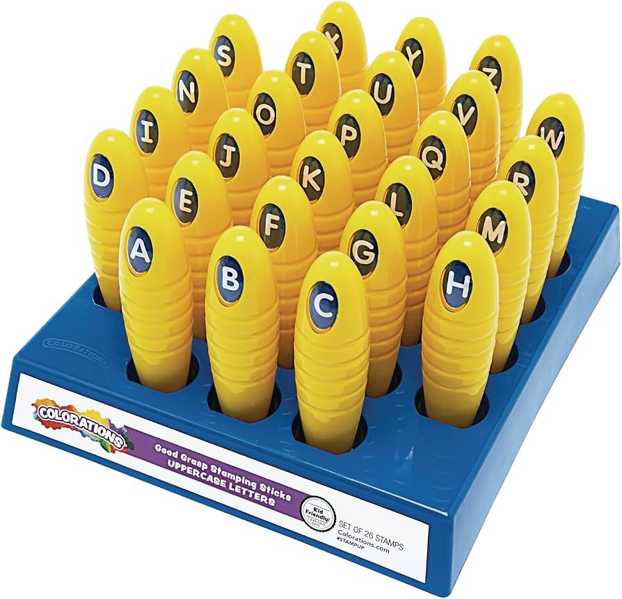 Colorations STAMPUP Good Grasp Stamping Sticks Uppercase (Pack of 26) | Amazon (US)