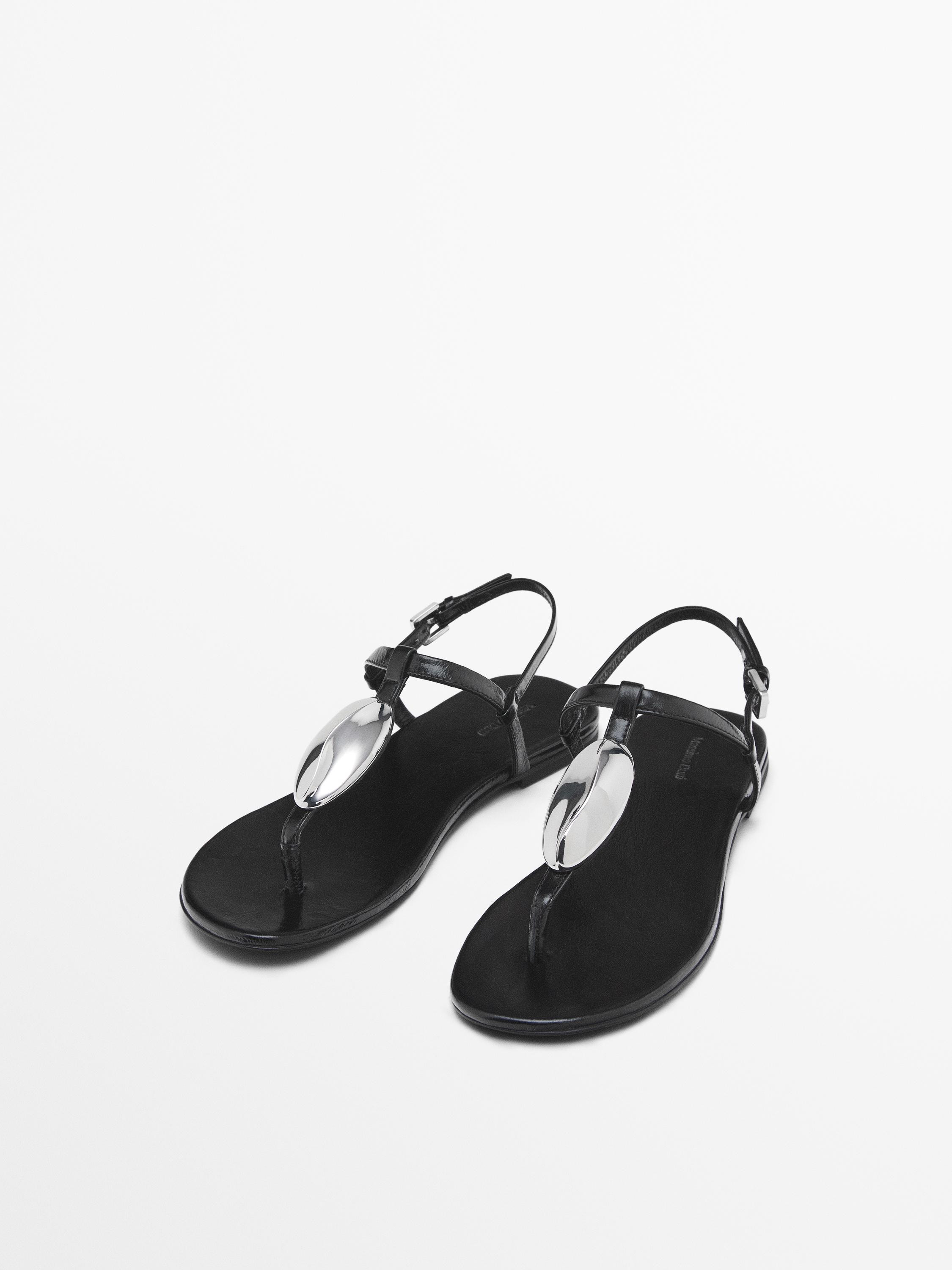 Rhinestone leather sandals
    
 $160.00  Add to basket  SELECT SIZE | Massimo Dutti US