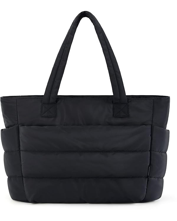 BAGSMART Tote Bag for Women, Lightweight Puffy Tote Bag with Compartments, Quilted Shoulder Bag H... | Amazon (US)
