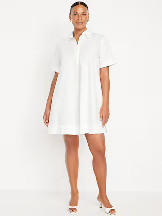 Short-Sleeve Mini Shirt Dress | Old Navy (US)
