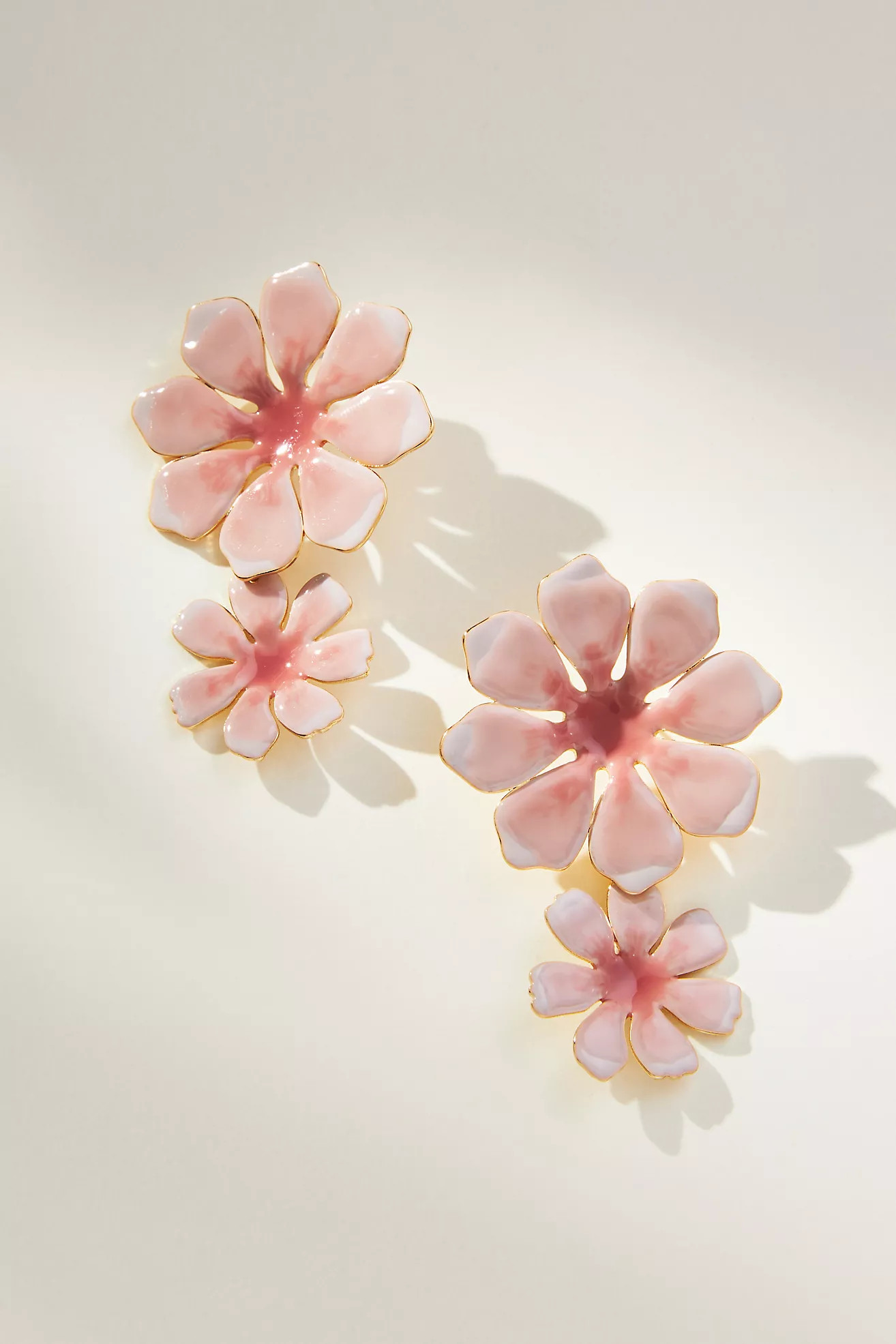 Painted Double-Flower Earrings | Anthropologie (US)