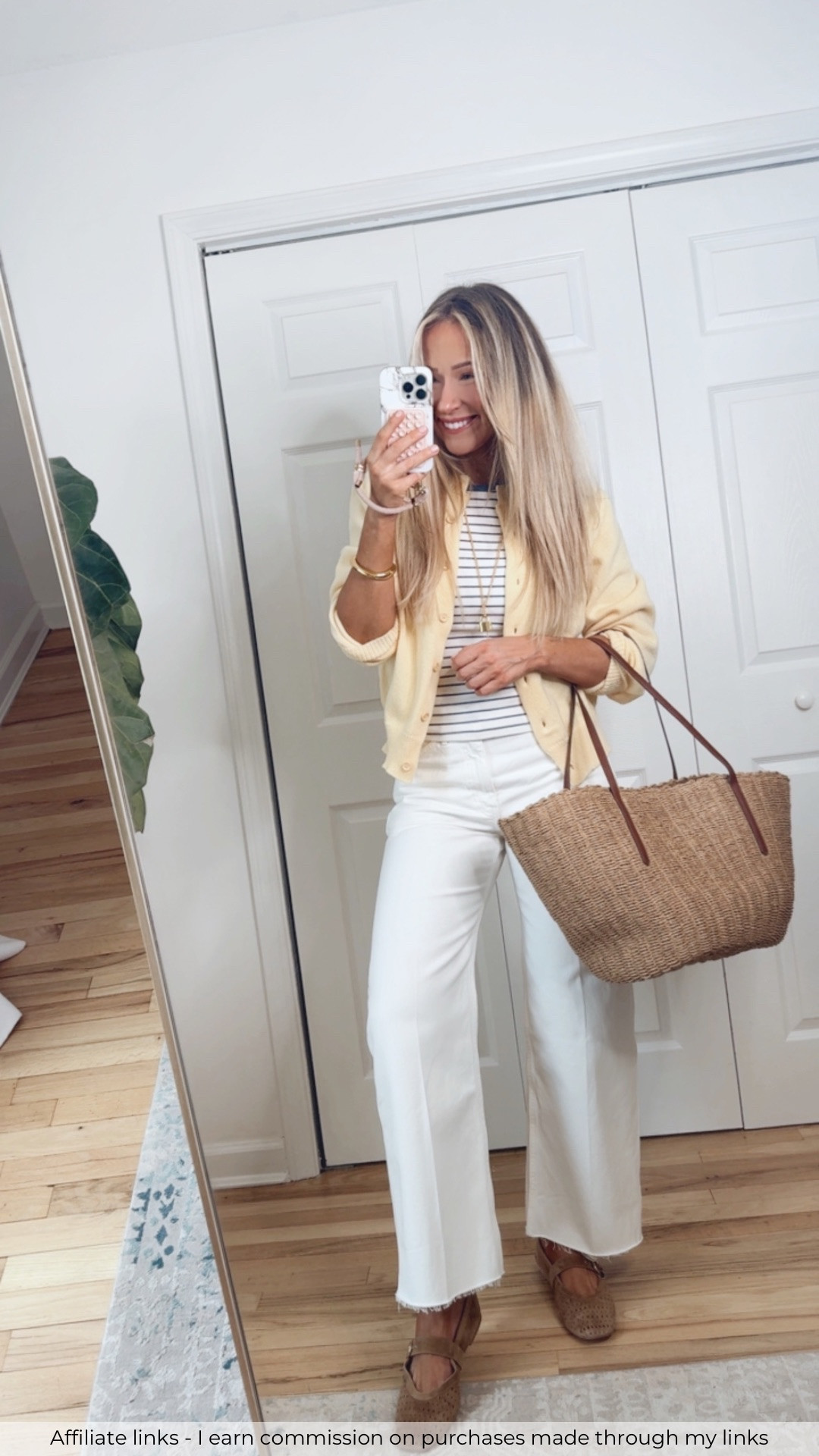 Affiliate links - I earn commission on purchases made through my links | casual spring outfit with flats

White barrel jeans 
