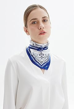 MEISEE Mulberry Silk Scarfs Women Small Square Scarf 21" x 21" Breathable Lightweight Neckerchief... | Amazon (US)
