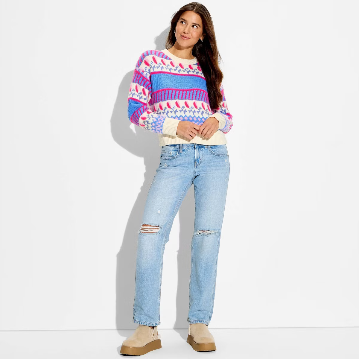 Women's Pullover Sweater - Wild Fable™ Off-White XS | Target