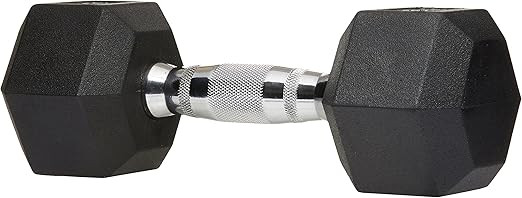 AmazonBasics Rubber Encased Hex Hand Dumbbell Weight | Amazon (US)