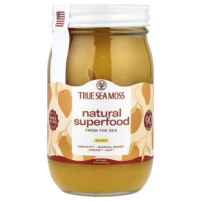 True Sea Moss, Natural Superfood From The Sea, Mango, 16 fl oz (473 ml) | iHerb