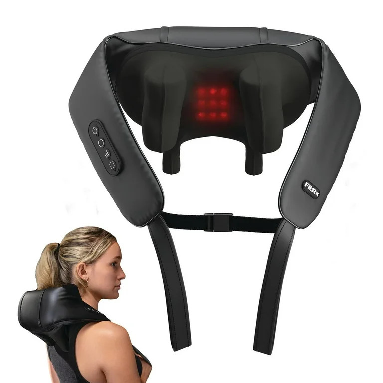 FitRx Shiatsu Pro Shiatsu Back and Neck Massager, Cordless Heated Neck and Shoulder Massager | Walmart (US)
