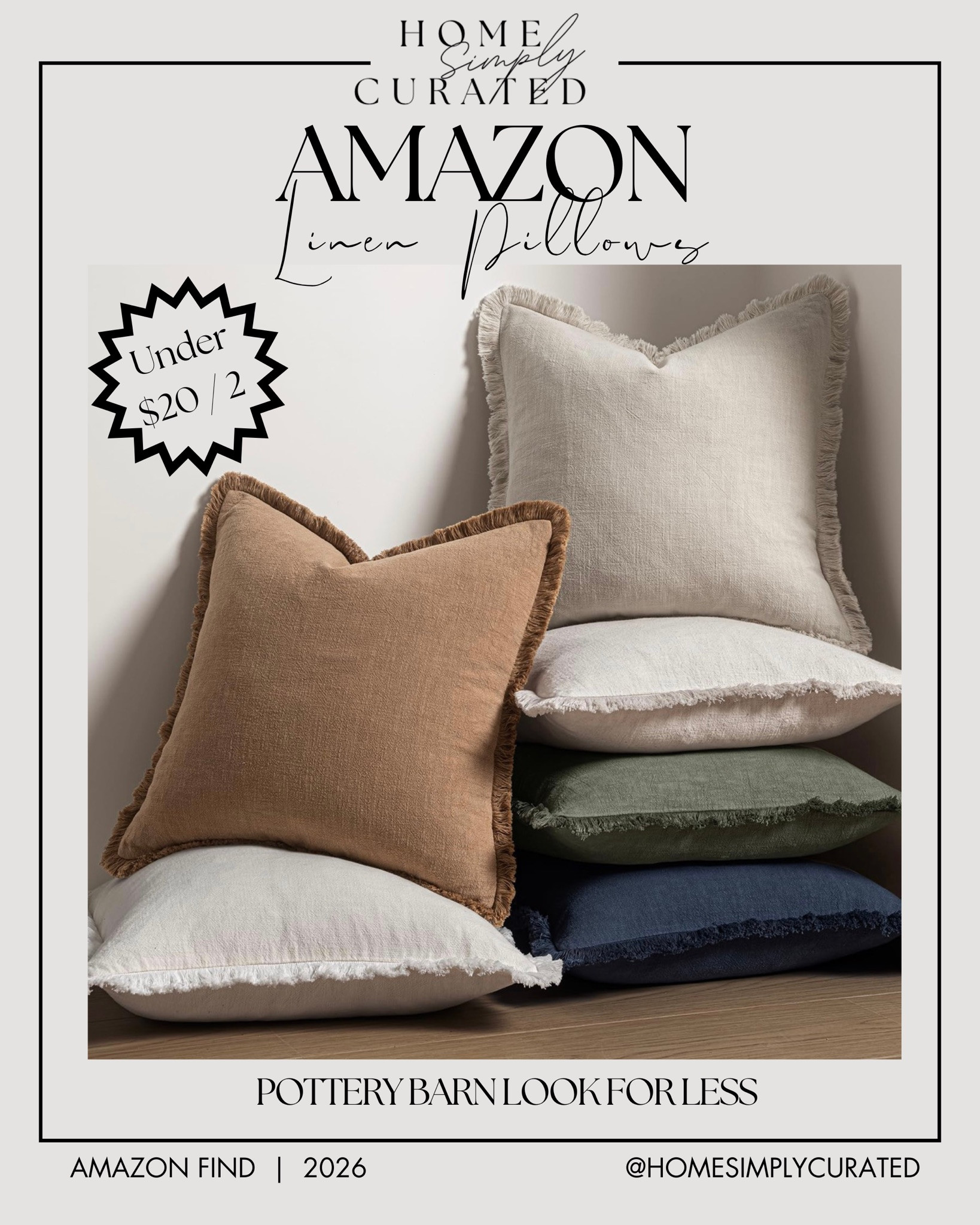 If you are looking for new decorative pillows in your living room, these linen pillows from Amazon are perfect! The many color choices means there is something for everyone 😍🙌🏼

#amazon #amazonhome #pillows #linenpillows #decorativepillow #livingroom #guestbedroom #modernhome #homedecor

#LTKHome #LTKmomlife #LTKdayinmylife