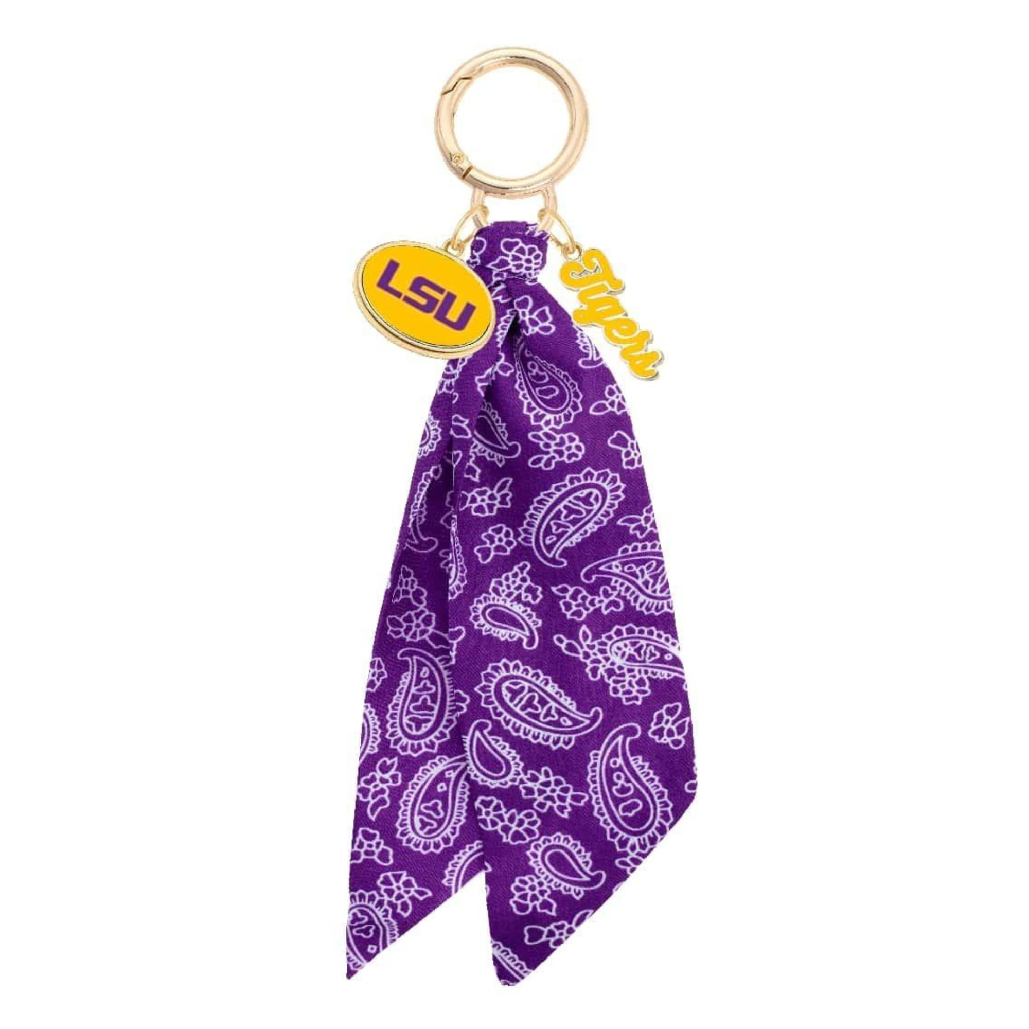 CANVAS Style LSU Tigers 18k Gold-Plated Logo Bandana Scarf Bag Charm | Fanatics