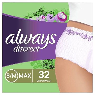 Always Discreet Incontinence & Postpartum Underwear for Women - Maximum Protection - S/M | Target