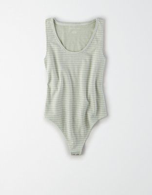 AE Plaid Scoop Neck Bodysuit | American Eagle Outfitters (US & CA)