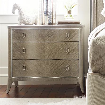 Caracole Compositions Avondale 3 - Drawer Solid Wood Bachelor's Chest in Taupe | Wayfair North America