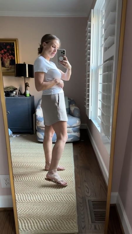 The cutest simple sandals! I got my true size and the fit is perfect. I love the thong style for more support, and they’re neutral so they’ll go with everything! Wearing a small in the skirt and a M in the top. 

#LTKshoecrush #LTKSeasonal