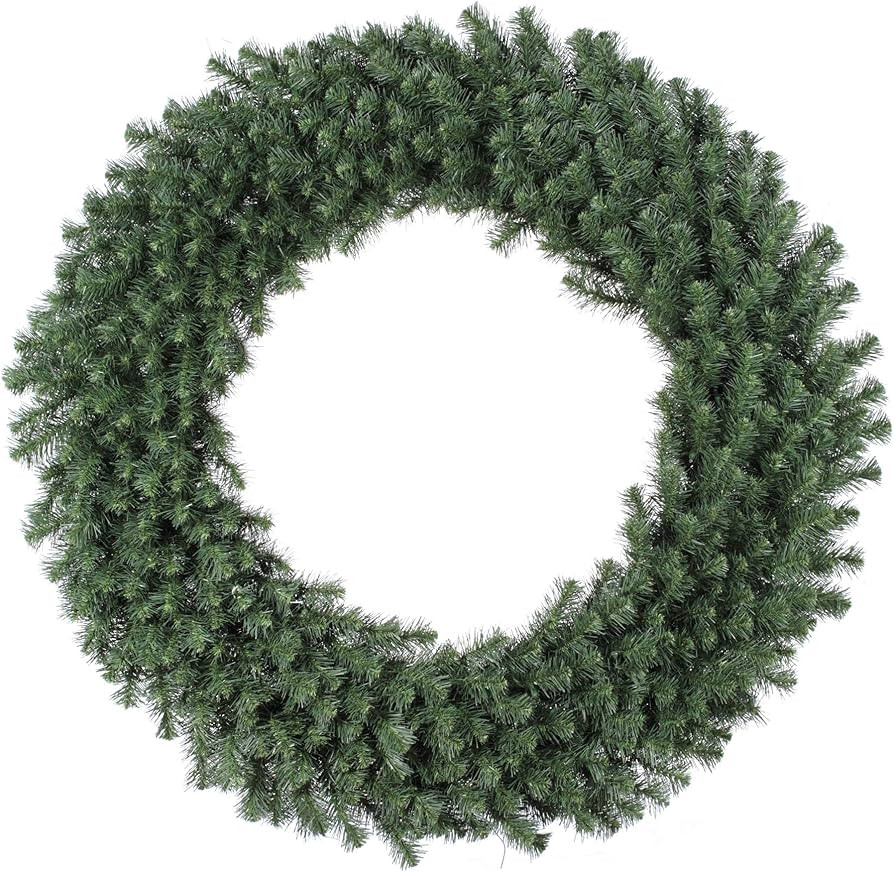 Vickerman 42" Unlit Douglas Fir Artificial Christmas Wreath with PVC Tips - Big Outdoor Rated Chr... | Amazon (US)