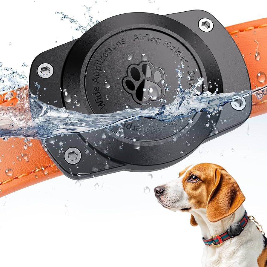 IPX8 Waterproof Dog Collar Holder for Airtag [Metal Back Plate] Ultra-Durable Dog & Cat Collars M... | Amazon (US)