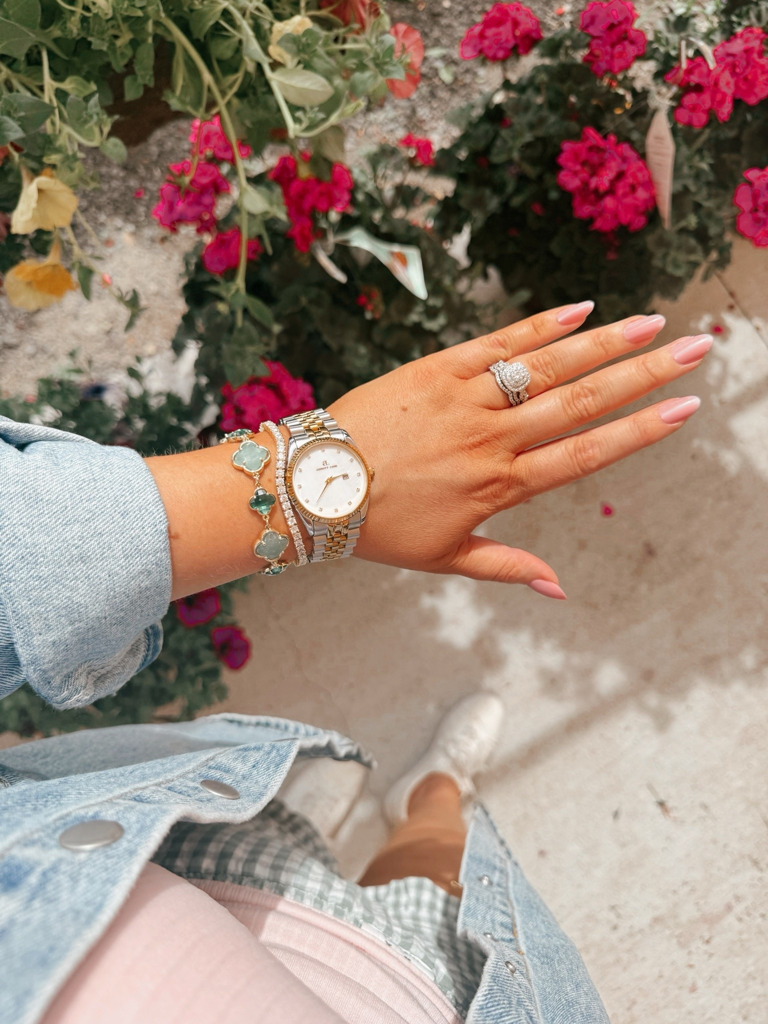 My everyday jewelry staples lately ✨ This two tone watch and classic tennis bracelet have been on repeat 🤍 The easiest way to elevate any outfit without overthinking it 💫 Timeless, simple, and goes with everything🌸✨ two tone watch | gold silver watch | mixed metal jewelry | tennis bracelet | dainty bracelet | everyday jewelry | minimal jewelry | classic accessories | timeless jewelry | stackable bracelets | luxury look for less | affordable jewelry | amazon jewelry finds | simple jewelry style | elevated basics | capsule accessories | everyday outfit details | chic accessories | jewelry staples | gift ideas for her ✨

#LTKootd #LTKgrwm #LTKdayinmylife