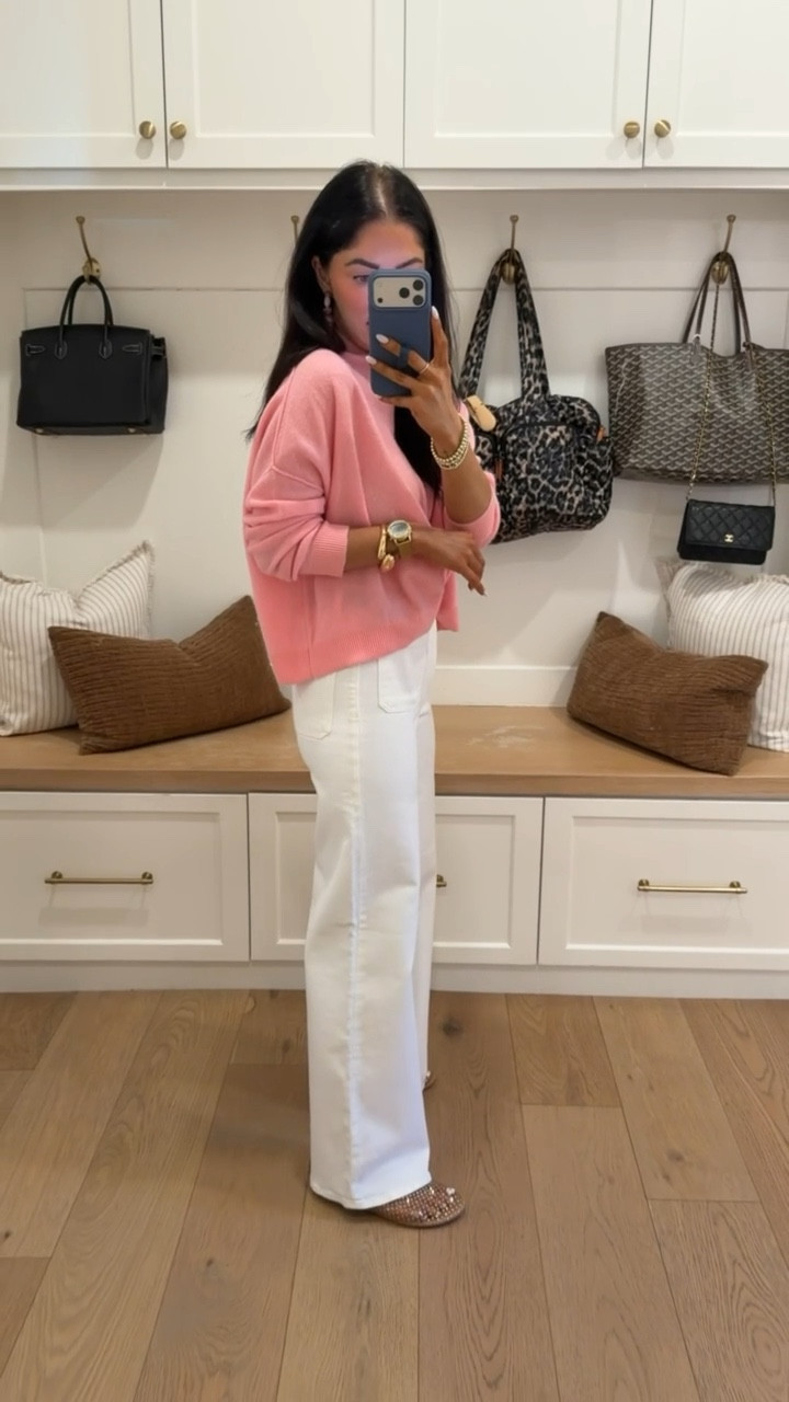 Spring OOTD 💐 I am wearing a 25 in the jeans and a small in the sweater! 

Casual outfit, spring fashion, finds under 100, new arrivals, Katy roach

#LTKootd #LTKPetite #LTKSeasonal