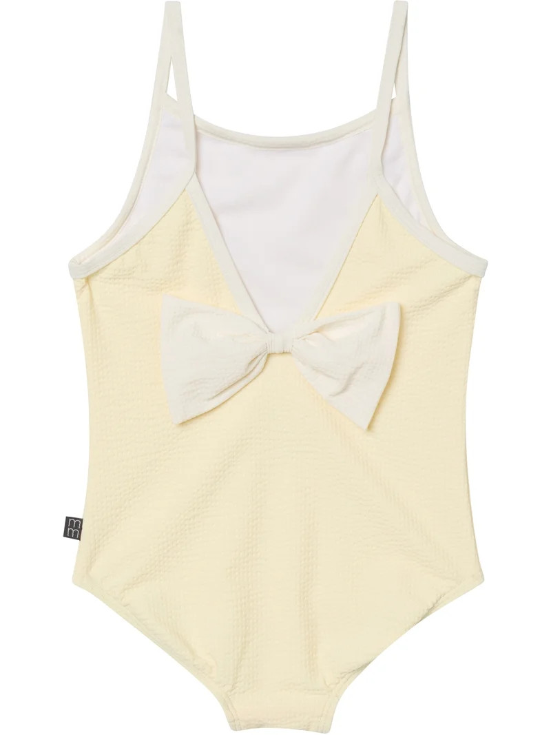 Modern Moments by Gerber Baby and Toddler Girl One-Piece Swimsuit with Bow, 0/3M-5T | Walmart (US)
