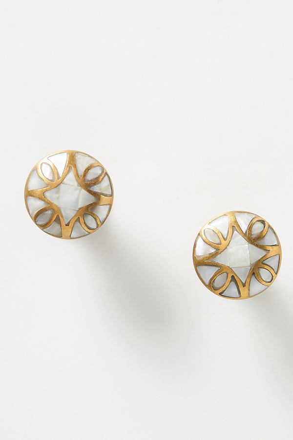 Mother-Of-Pearl Knobs, Set of 2 By Anthropologie in White Size SET OF 2 | Anthropologie (US)