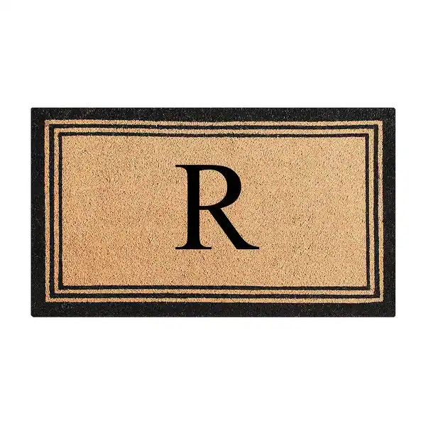 A1HC Natural Coir Monogrammed Doormat with Heavy Duty PVC Backing,0.75 Inch Pile Height, Perfect ... | Bed Bath & Beyond