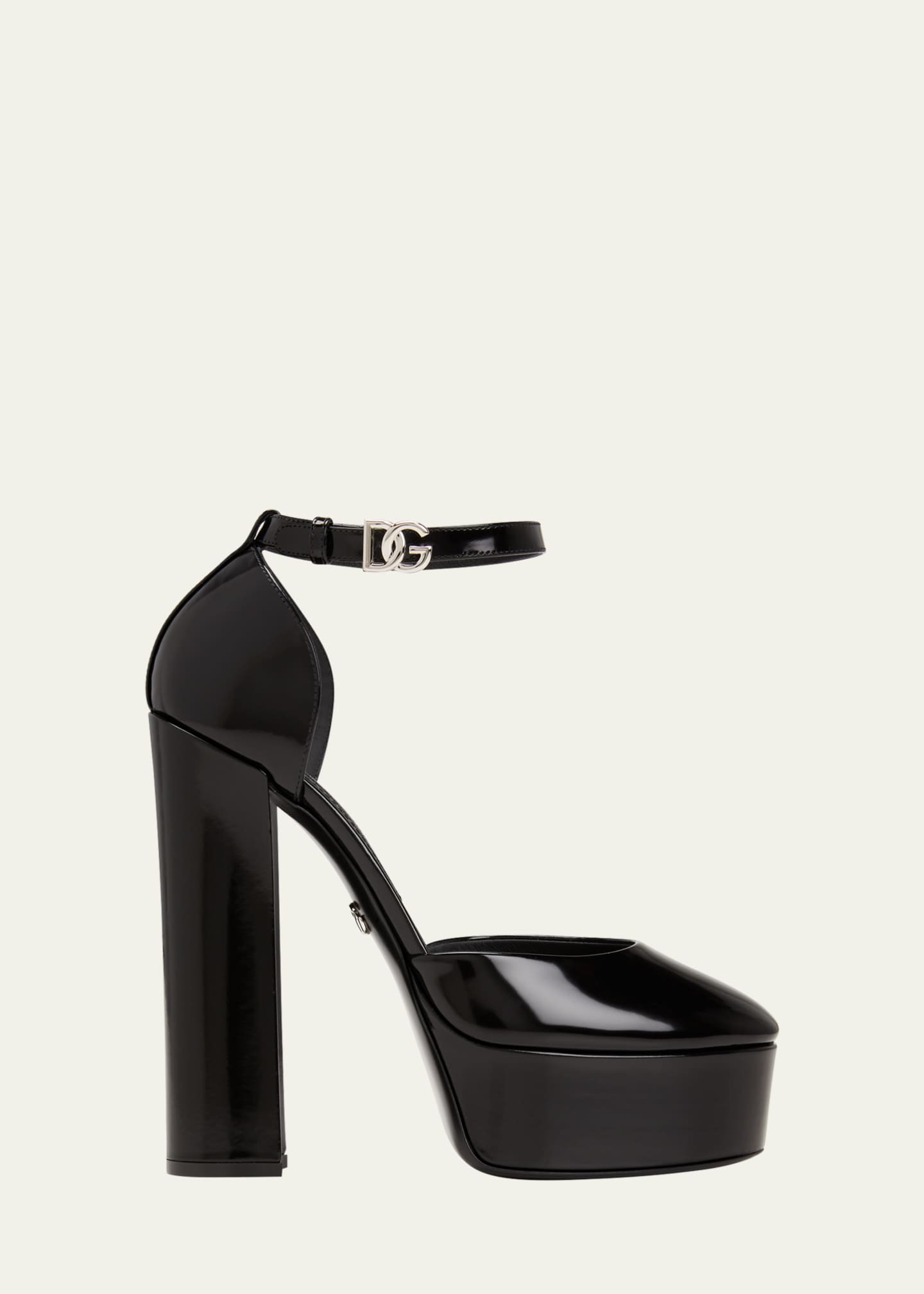 Dolce&Gabbana Patent Ankle-Strap Platform Pumps | Bergdorf Goodman