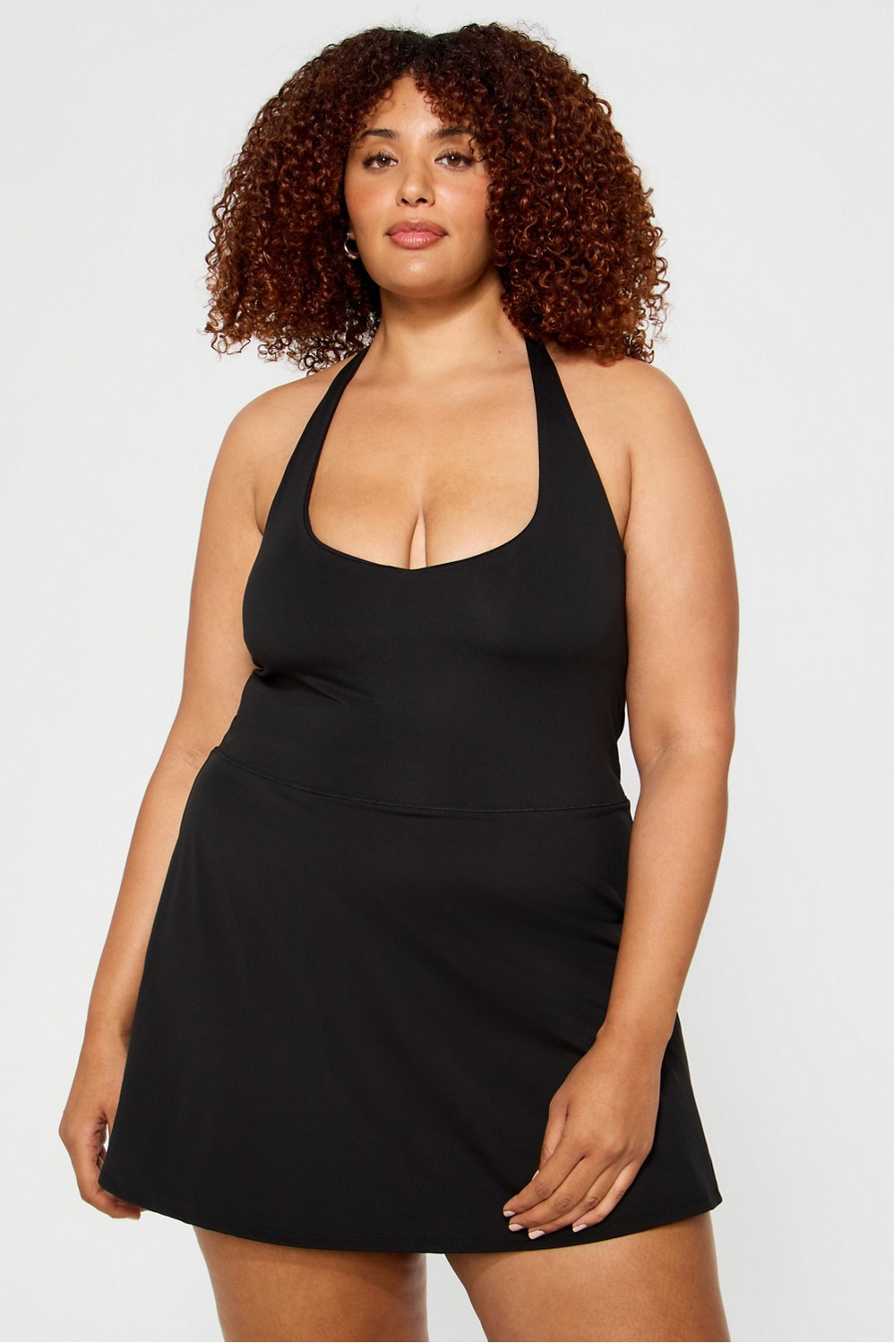 PureLuxe Halter Mini Dress | Fabletics