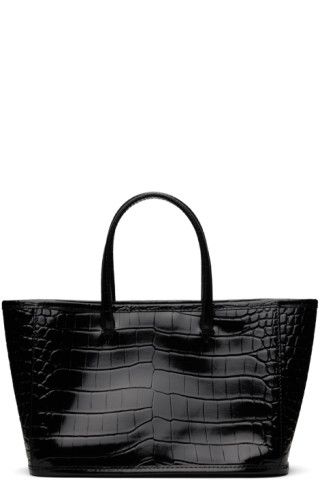 Black Ain Croco Tote | SSENSE